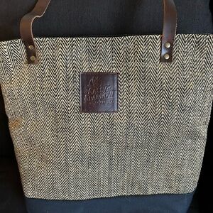 Sassy Sparrow tweed tote bag